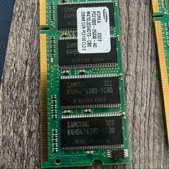 Samsung 256MB RAM Module DDR PC2100 CL2.5 Memory Card - 2 UNITS - Picture 2 of 4